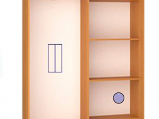 Шкаф купе Классик-1 ДСП-7 1300*2400*450 двухдверный