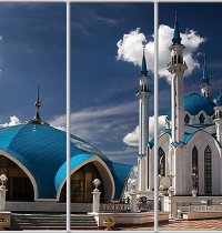 Шкаф купе Стандарт-1 Архитектура-133 2200*2400*600 трехдверный