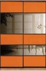 Шкаф купе Классик-1 Цветной комбинированный фасад-12 2000*2400*600 двухдверный