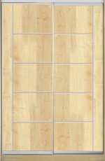 Шкаф купе Классик-1 ДСП-7 1300*2400*450 двухдверный