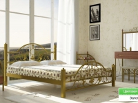 Металлическая кровать Жозефина с деревьянными ножками 180_190*200 см