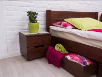 Ліжко дерев'яне Ajris / Айріс з ящиками