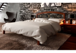 Дерев'яне ліжко Britaniya / Британія з ковкою