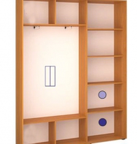 Шкаф купе Классик-1 Цветной комбинированный фасад-12 2000*2400*600 двухдверный