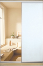 Шкаф купе Стандарт-1  Зеркало/Зеркало с Пескоструем 1000*2000*450 двухдверный