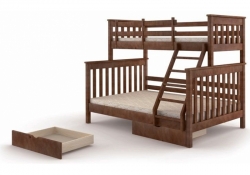 Ліжко дерев'яне 2-х ярусне Skandinaviya / Скандинавія