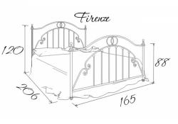 Металеве ліжко Florentsiya / Флоренція