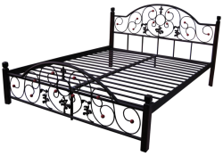 Металеве ліжко Jozefina / Жозефіна з дерев'яними ніжками