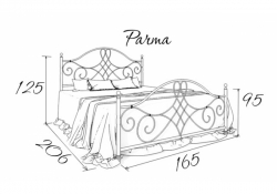 Металеве ліжко Parma / Парма