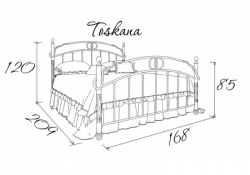 Металеве ліжко Toscana / Тоскана