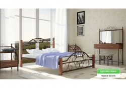 Металеве ліжко Francheska / Франческа на дерев'яних ногах