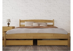 Ліжко дерев'яне Likeriya / Лікерія з ящиками