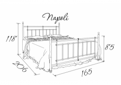 Металеве ліжко Neapol / Неаполь