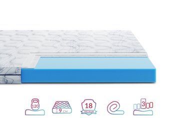 Матрац Highfoam Largo Super Slim New скрутка, розмір 180x190 см 3733 фото